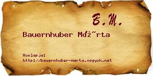 Bauernhuber Márta névjegykártya